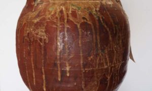 P19	Ottoman Period Cannakale, Turkish Glazed Terracotta Urn