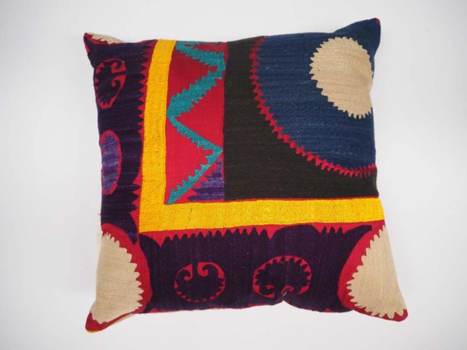 Antique Suzani fragment cushion
