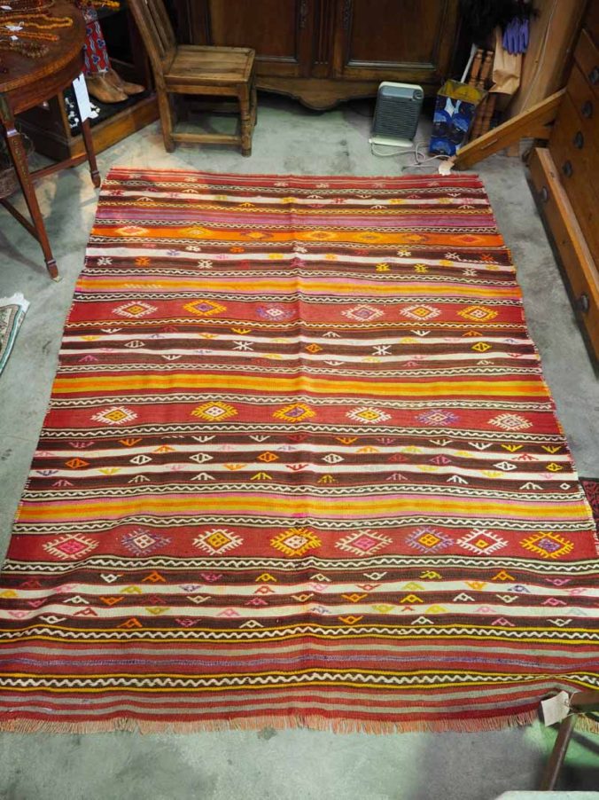 Wool on wool Kilim from Fetiye Turkey