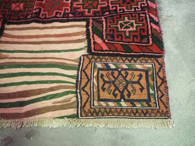 Iranian Baktiari (Kurdish) camel Bag using Kilim Cicm & Pile weaving. Approximately 80 years old