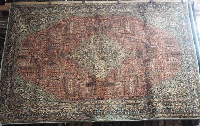 Double knotted Hand made Turkish Wool Carpet from Kayseri. Approximately 60 years old