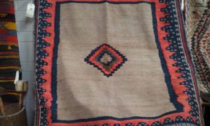 Wool hand loomed kilim Sofreh or eating mat. Approximately 40 years old