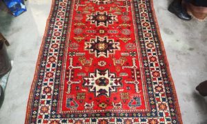 Finely knotted wool on cotton Balouch. Approximately 60 years old