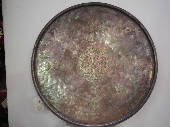19th century metal copper tray