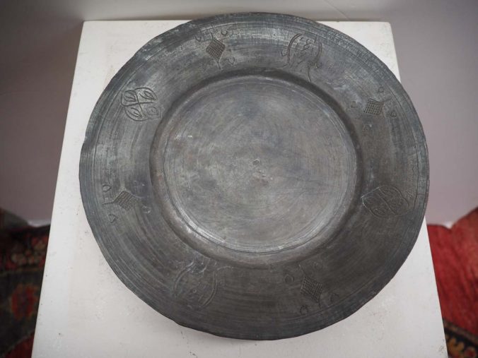 19th century ottoman tinned copper plate