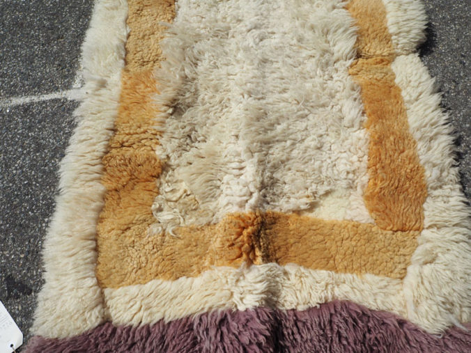 A Kirghiz mountain village lambswool carpert, approximately 50 - 60 years old