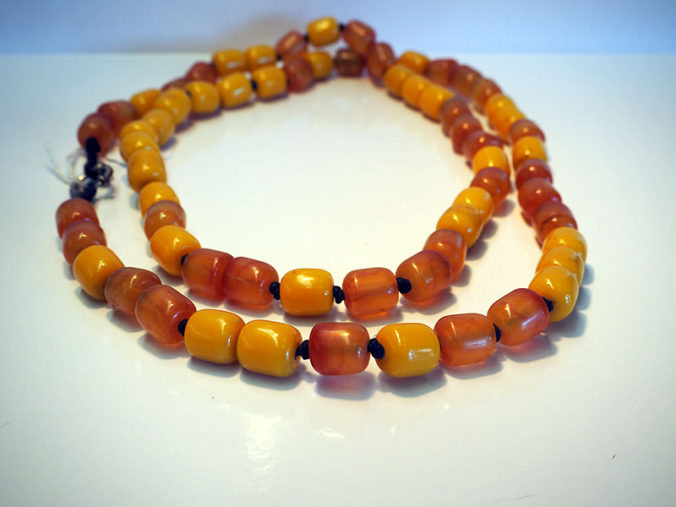 Vintage Compressed amber necklace