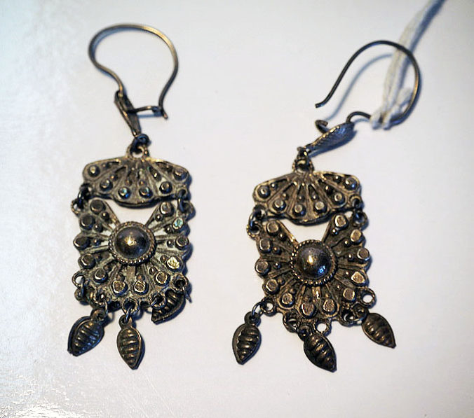 Turkoman Silver Earrings