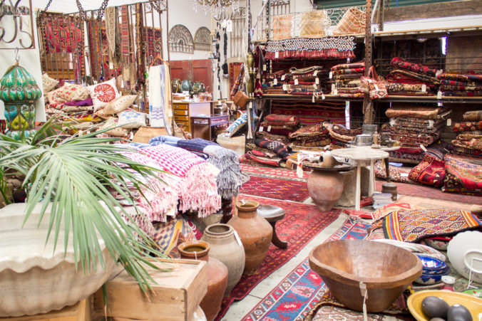 Antique Ottoman empire rugs, antiques, metal work and wood items