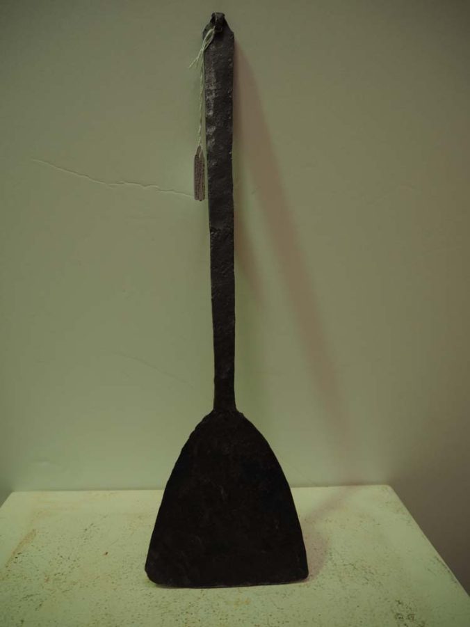 Antique Metal Hand wrought iron ottoman period Bread cutter