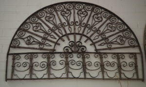 19th century Ottoman arched, wrought iron Grille