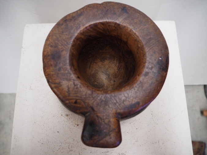 18th Century Ottoman Fruitwood Mortar