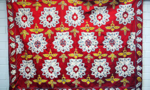 Spectacular Bokhara cover, Vintage 60 years old, Very fine embroidery