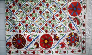 F72 Silk & Cotton Suzani Bedspread