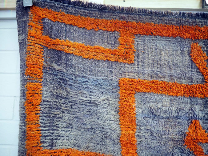 Antique Nomadic Blanket/Rug from Konya central Anatolia "Happy family motif" Approximately 70 years old