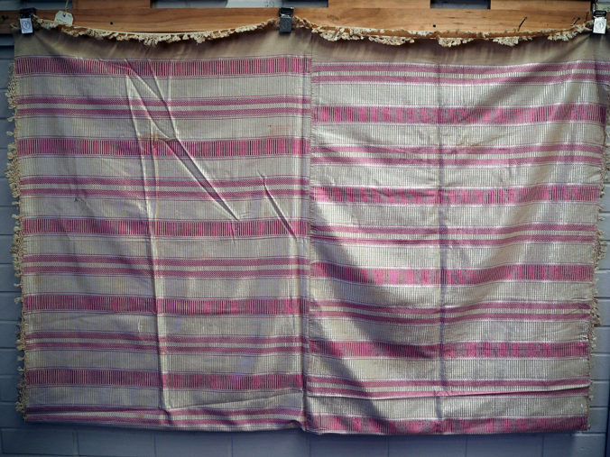 Fine antique hand loomed silk Ikat bead spread c.1930