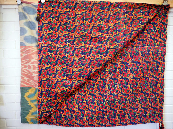 Turksih Large cotton Ikat patchwork bed spread