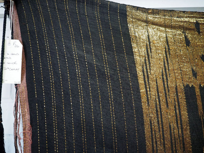 Silk & Gold thread table cover, early 20th century