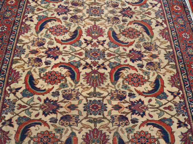 Hand made double knotted wool on cotton Turkish carpet from Kayseri, approximately 90 years old