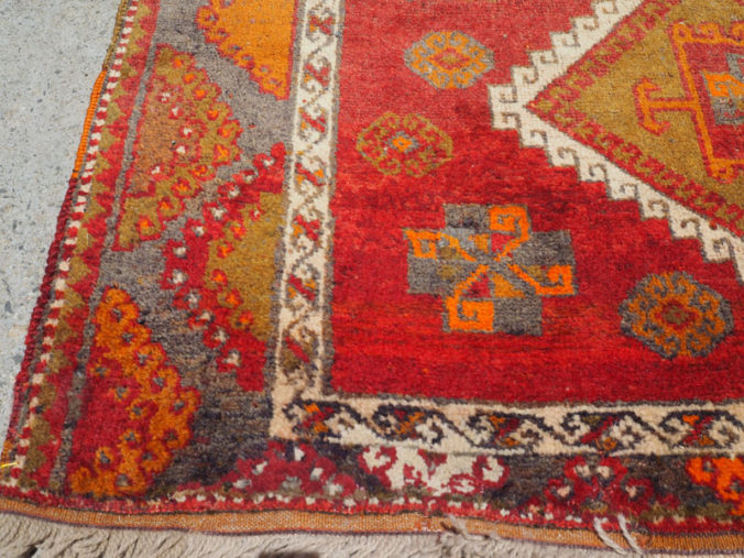Hand knotted wool on wool Turkish carpet from Marash, approximately 90 years old