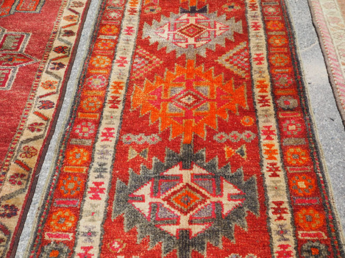 Hand knotted wool on wool Iraqi Kurdish Herki Runner, approximately 40 - 50 years old