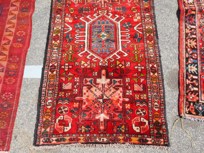 Double knotted hand made wool on wool Turkish runner Karaca, approximately 60 - 70 years old