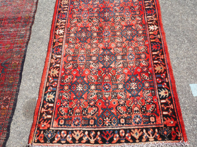 Hand knotted wool on cotton Persian Runner from Husseinabad ( near Hamadan), approximately 60 years old
