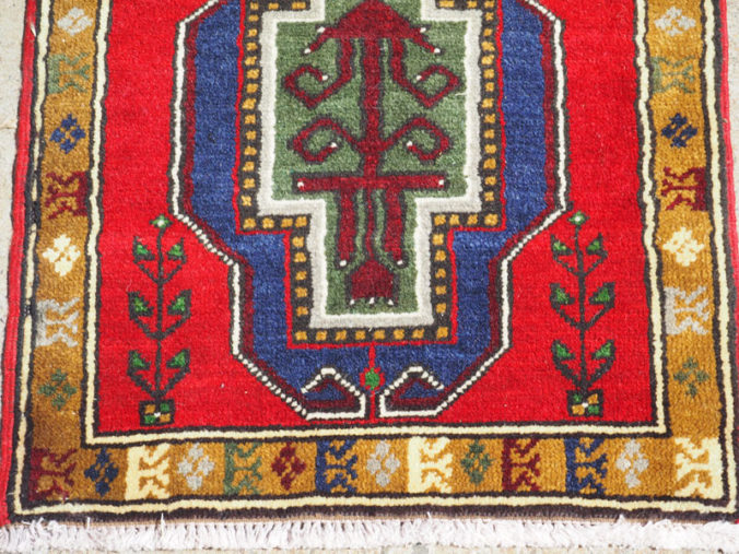 Hand made double knotted wool on wool carpet from Sivas, approximately 40 years old