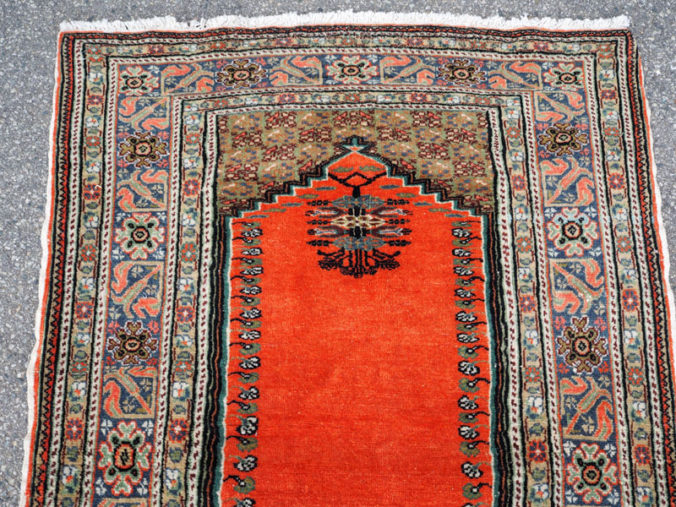 Double knotted hand made wool on cotton Turkish carpet from Kayseri, approximately 50 years old
