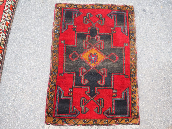 Double knotted hand made wool on wool Turkish carpet from Denizle, approximately 40 years old