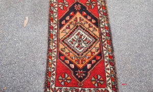 Double knotted hand made wool on cotton Turkish Denizle, approximately 40 - 50 years old