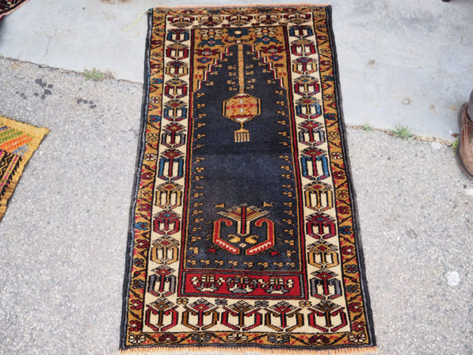 Double knotted hand made wool on wool Turkish carpet from Yahyali Zille, approximately 20 - 30 years old