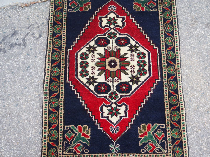 Double knotted hand made wool on wool Turkish carpet from Taspinar, approximately 30 - 40 years old