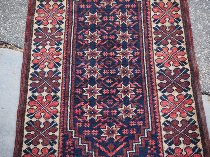 Double knotted hand made wool on wool Turkish carpet from Bergama, approximately 40 years old