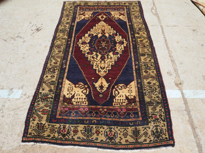 Double knotted hand made wool on wool Turkish Taspinar, approximately 60 years old