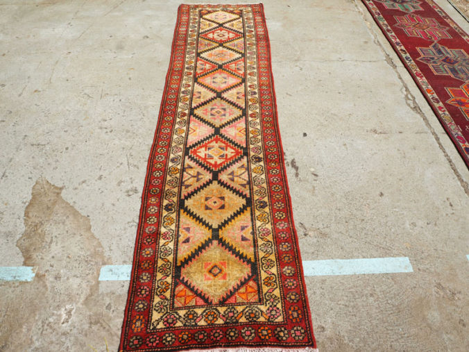 Hand knotted wool on wool Iraqi Kurdish Herki runner