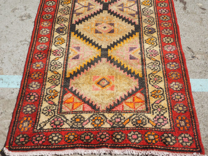 Hand knotted wool on wool Iraqi Kurdish Herki runner