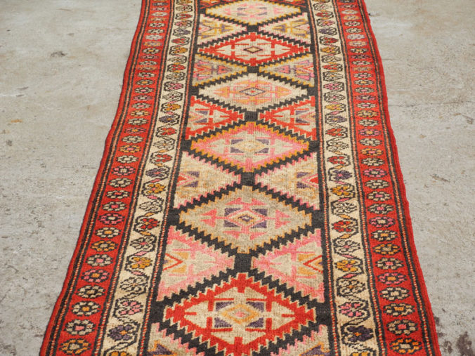 Hand knotted wool on wool Iraqi Kurdish Herki runner
