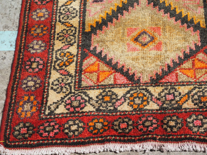 Hand knotted wool on wool Iraqi Kurdish Herki runner