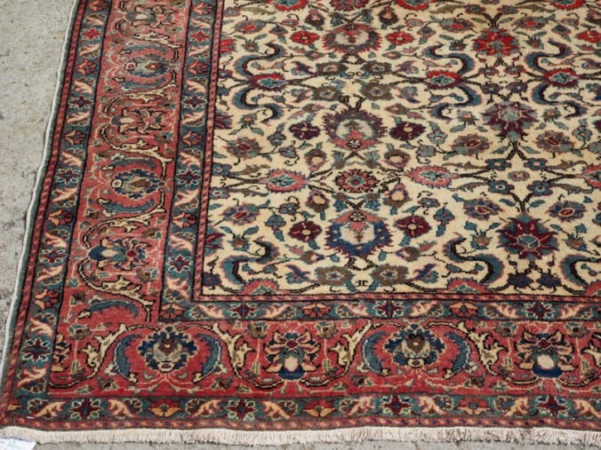 Double knotted hand made wool on cotton Turkish carpet from Kayseri, approximately 50 years old