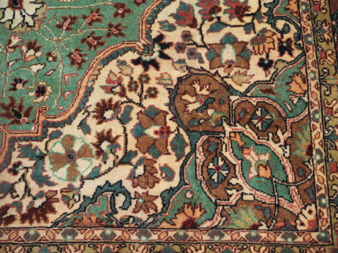 Double knotted hand made wool on cotton Turkish carpet from Kayseri, approximately 40 - 50 years old