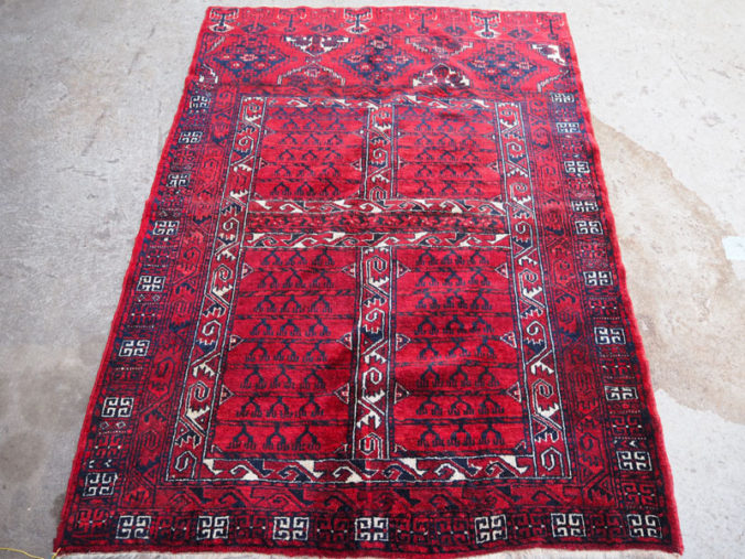 Hand knotted wool on wool Afghan Turkoman, approximately 50 - 60 years old