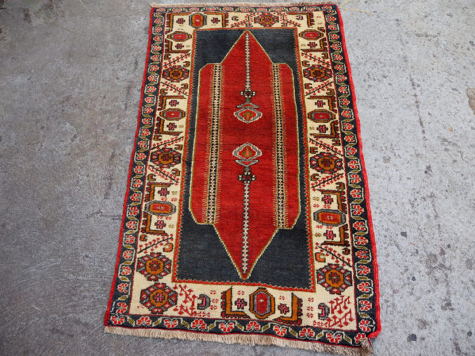 Double knotted hand made wool on wool Turkish carpet from Toros, approximately 70 years old