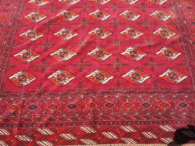 Finely knotted wool on wool Turkoman Main rug, approximately 100 years old