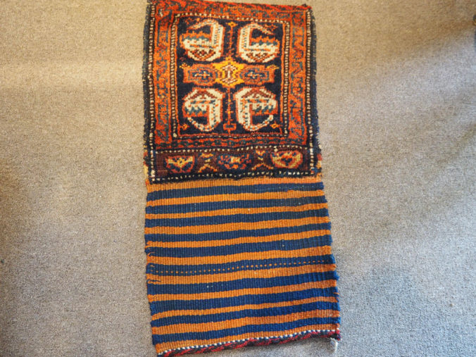 Hand woven wool on wool Kurdish weaving, approximately 70 - 80 years old