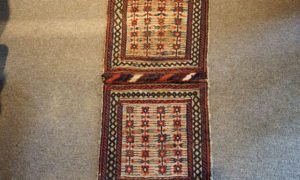 Hand woven wool on wool Kurdish weaving, approximately 70 - 80 years old