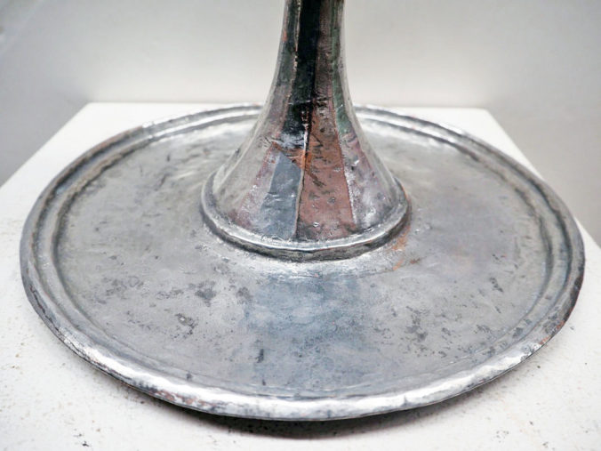 19th century Ottoman period tinned copper candlestick
