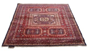 T821 Antique Hand Knotted Turkish Burdur Rug dated 1911 1.70 x 1.62