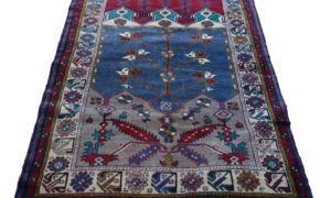 T846 Hand Knotted Turkish Konya Indige Rug 1.88 x 1.17