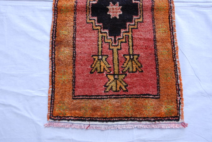 Kurdish Malatyer hand knotted wool on wool carpet 70 years old 1.00 x 0.57 $295